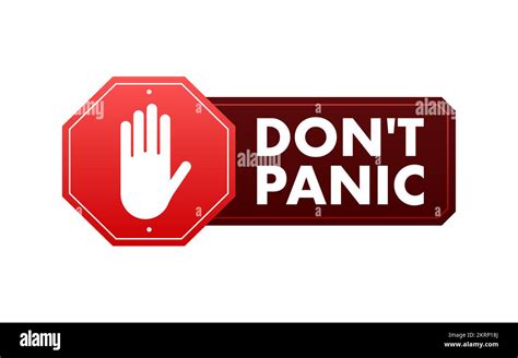 Dont Panic Sign Label Vector Stock Illustration Stock Vector Image