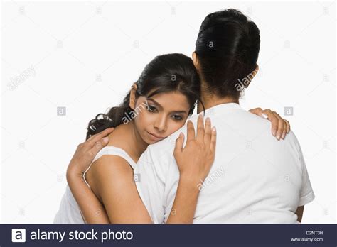 Close Up Of A Woman Hugging Her Mother Stock Photo Alamy