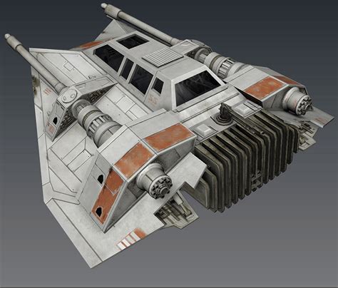 T 47 Airspeeder Snowspeeder 3d Modeling Games And Digital Art Lessons