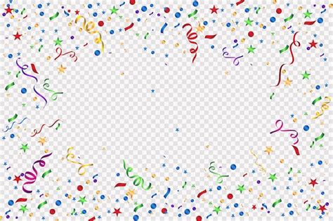 Premium Vector Colorful Confetti And Streamers