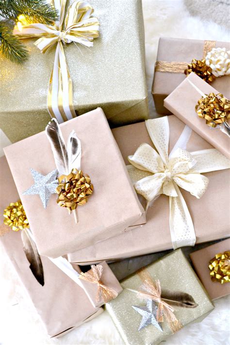 See more ideas about gift wrapping, paper gifts, gifts. Brown Wrapping Paper with Feathers and Gold Ribbon • Ugly ...
