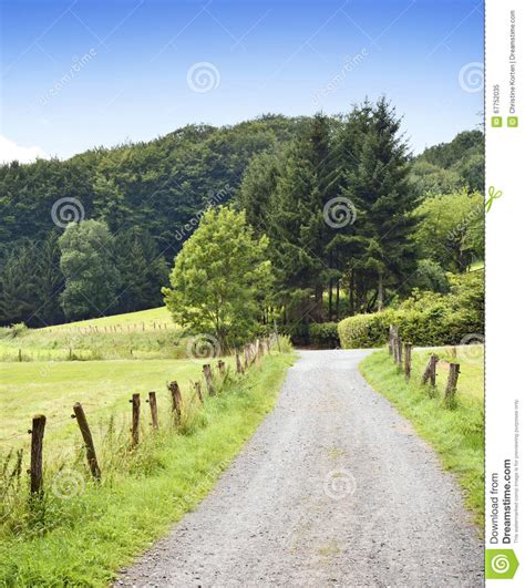 Idyllic Footpath Through Fields And Forest Stock Image Image Of