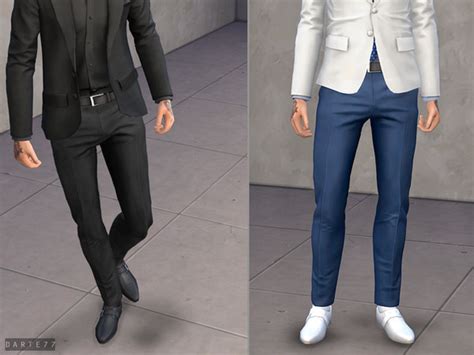 Darte77s Slim Fit Trousers Sims 4 Men Clothing Sims 4 Male Clothes