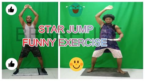 Funniest Star Jump Exercise Echoke Shorts Youtube
