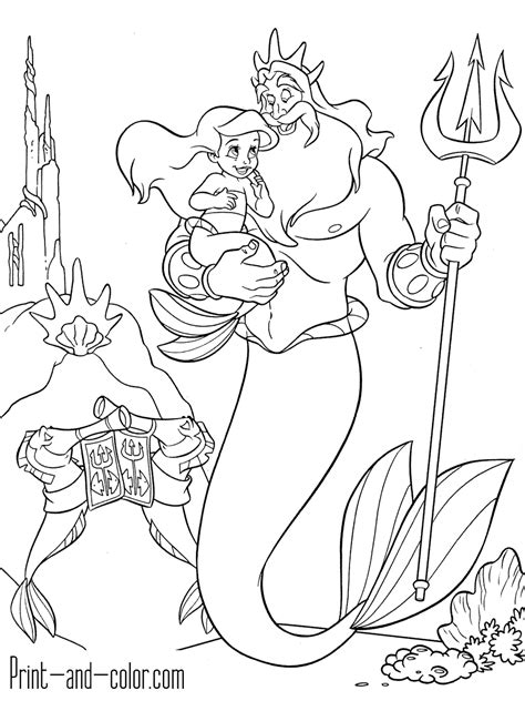 Ejercicios practicos frances / ejercicios lengua f. The Little Mermaid coloring pages | Print and Color.com