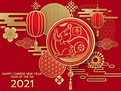 Premium Vector | Happy new year 2021,chinese new year greeting card ...