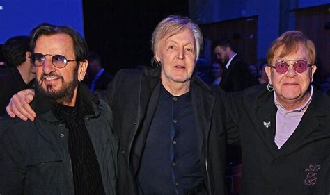 Beatles Paul Mccartney And Ringo Starr Join Elton John At Star Studded