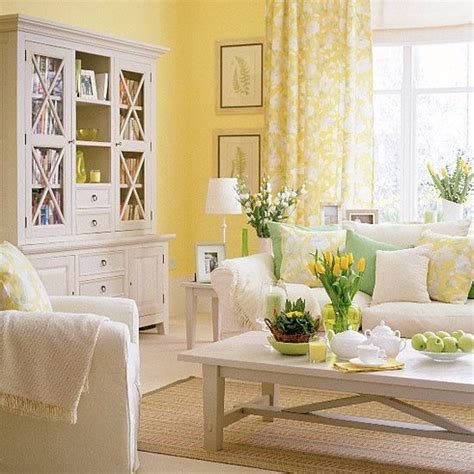 Way Too Bright But A Butter Cream Yellow Base Yellow Living Room
