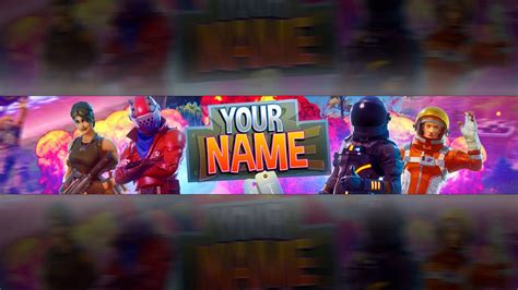 Fortnite Youtube Banner Template Free Download Link Psd Font 1