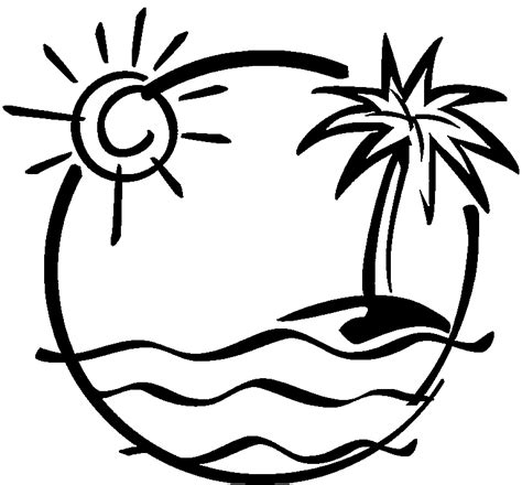 Beach Scenes Coloring Pages Coloring Home