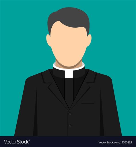 Catholic Priest Pastor Servant Of God In Cassock Vector Image