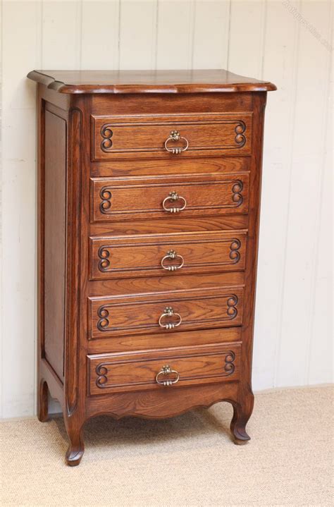 In bedrooms, they can elongate the area. Tall Oak Chest Of Drawers - Antiques Atlas