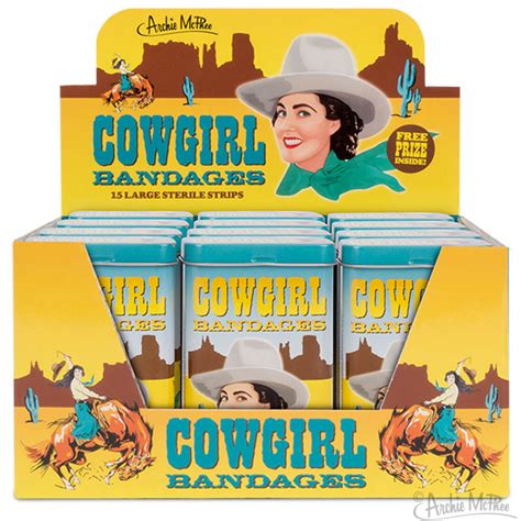 Cowgirl Bandages Bulk Box Archie Mcphee