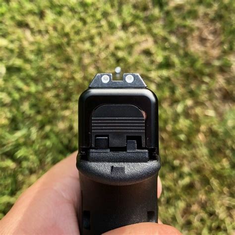 Glock Factory Three Dot Night Sights Down Sight View Firearm Review