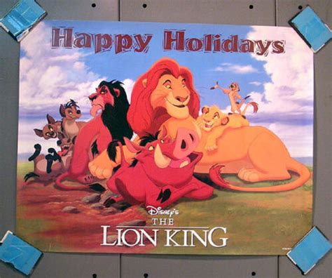 Happy Holidays Walt Disneys The Lion King Poster Ebay