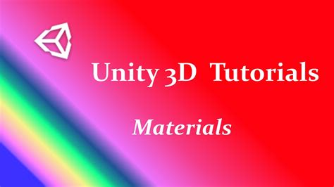 Unity 3d Materials Youtube