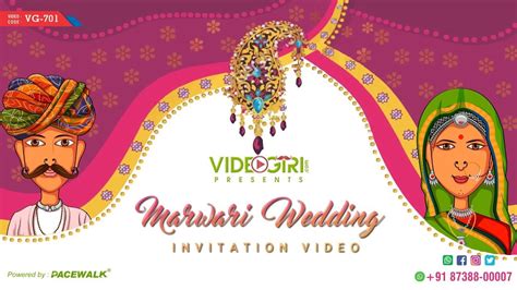 Traditional Rajasthani Marwari Wedding Invitation Vg 701 Groom Side
