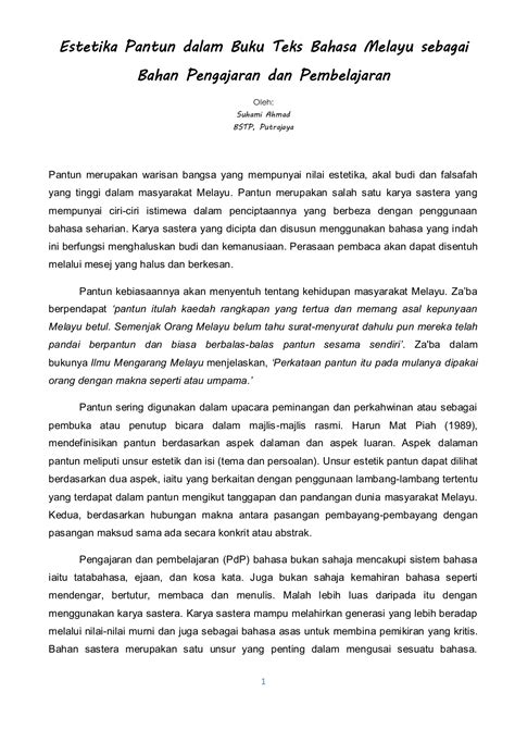 Pantun Memperkenalkan Diri Bahasa Melayu - Pembukaan Pantun Perkenalkan Diri Pdf - Jaylen Medhurst