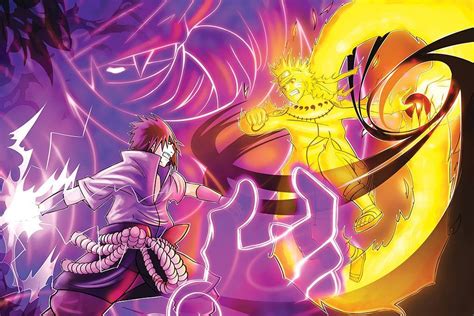 Anime Naruto Shippuden Uzumaki Uchiha Poster Naruto Vs Sasuke Final