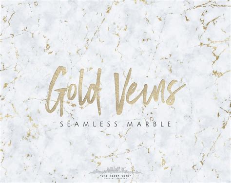 Marble With Gold Foil Veins Digital Scrapbook Papers 10 Etsy