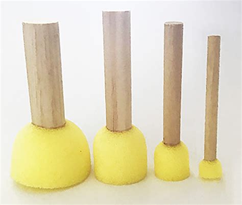 4pc Round Sponge Brush Set Dblg Import