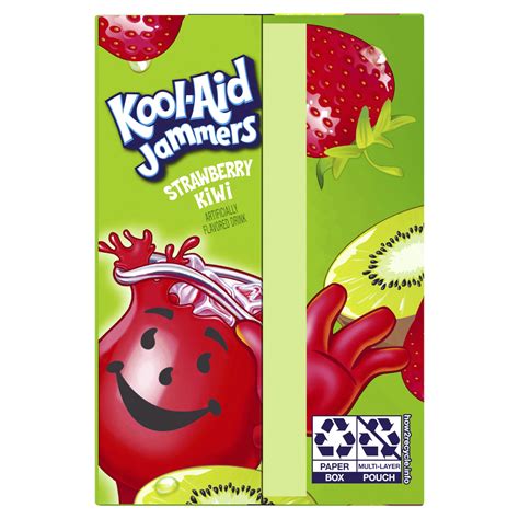 Kool Aid Jammers Strawberry Kiwi Artificially Flavored Soft Drink 10