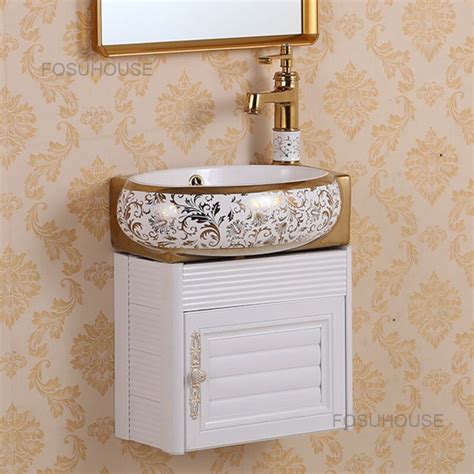 European Mini Ceramic Wall Hung Bathroom Sinks Small Hanging Washbasin