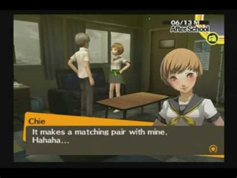 Naoto's social link can be started today. Persona 4: Chie social link max event - YouTube