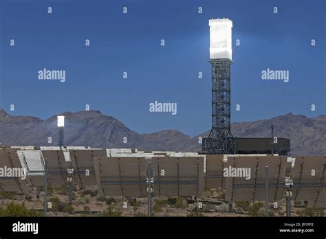 Boiler Towers At Ivanpah Solar Electric Generating System A