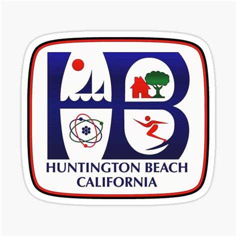Home Décor Huntington Beach Hb Logo 3 Vinyl Decal Sticker Surf City