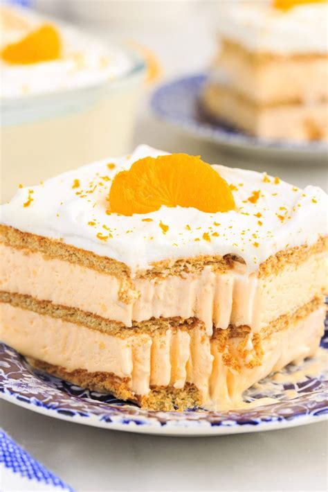 Layers Of Refreshing Creamsicle Inspired Pudding Soft Graham Crackers