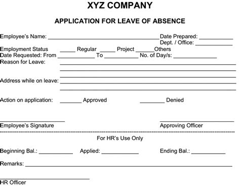 Here is template for examination leave application form. Vacation Leave Sample Policy in Relation to Discipline ...