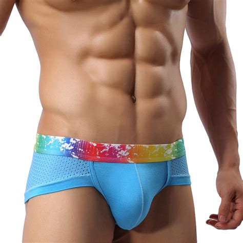 Slip Spandex Bulge Enhancing Briefs Mens Underwear Sexy Mesh Low Rise Lingerie Ebay