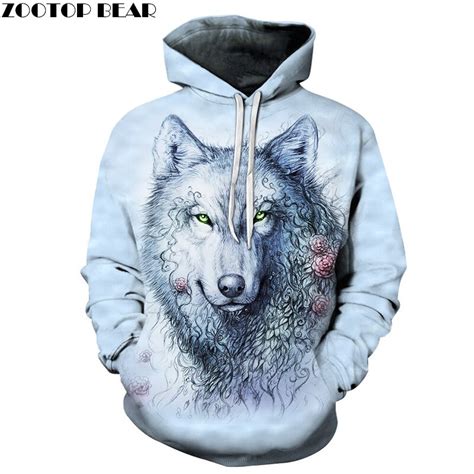 3d Printed Wolf Hoodies Men Women Sweatshirts Hooded Pullover Brand 6xl