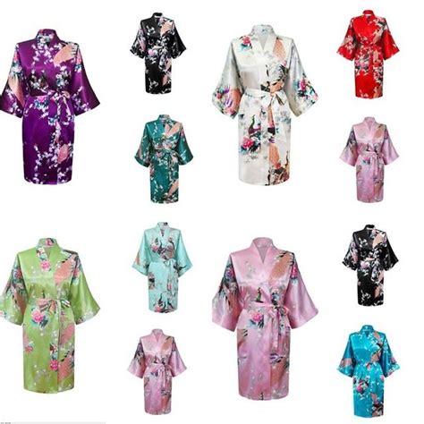 Rb014 New Summer Style Chinese Womens Silk Rayon Robe Kimono Bath Gown Nightgown S M L Xl Xxl