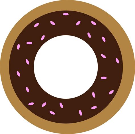 Chocolate Doughnut With Sprinkles Vector Or Color Illustration 35401988