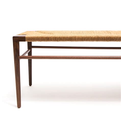 Woven Rush Bench Mel Smilow Smilow Furniture Suite Ny Modern Wood