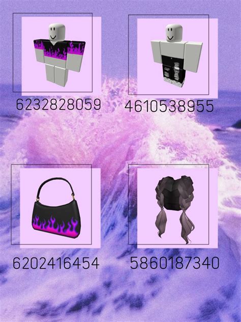 Purple Aesthetic Outfit ʕ ᴥ ʔ Bloxburg Decal Codes Roblox Roblox Codes