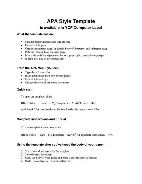 Apa style research paper template an example of outline. APA Outline Examples - PDF | Examples