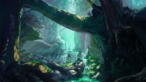 Download Fantasy Ancient Forest Monster Hunters World Art 1920x1080