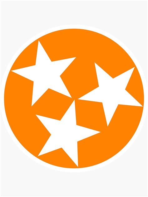 Tennessee Tri Star Logo Orange And White By Homegrown Threads