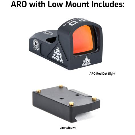 At3 Rco Red Dot Sight With Circle Dot Reticle And Variable Riser Mounts