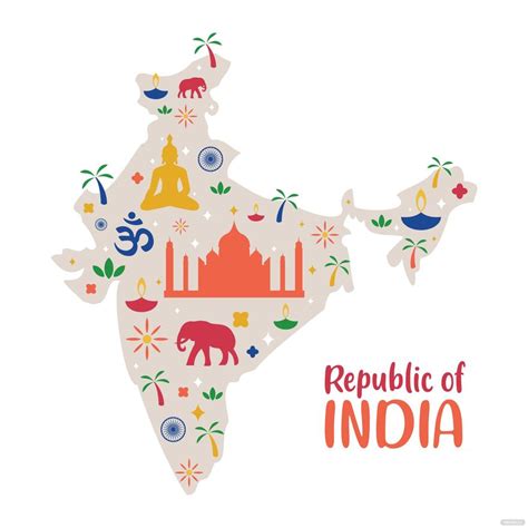 Cartoon India Map Vector In Illustrator Svg  Eps Png Download