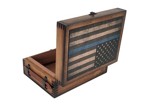 Thin Blue Line Humidor Relic Wood