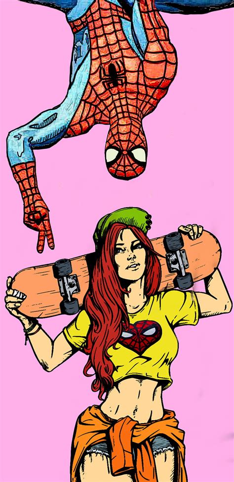 1920x1080px 1080p Free Download Spider Man Mj Comic Book Comics Marvel Mary Jane Skate