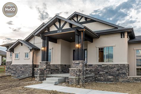 Stone And Stucco Retreat Noco Custom Homes Stucco And Stone