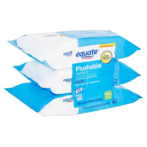 Equate Flushable Wipes Fresh Scent 3 Packs Of 48 Wipes 144 Wipes To