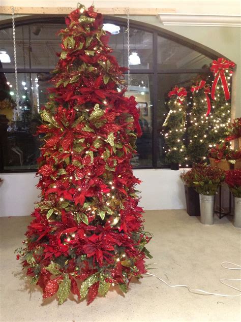 Poinsettia Christmas Tree Christmas Tree Themes Gold Christmas All Things Christmas Christmas