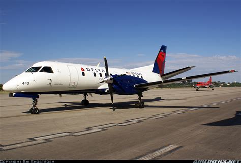 saab bplus delta connection mesaba airlines aviation photo  airlinersnet