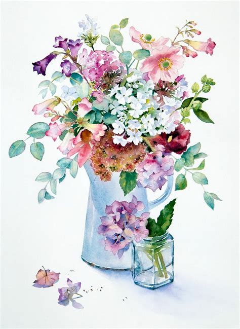 Коллекция картинок Ann Mortimer Цветы Watercolor Bouquet Watercolor